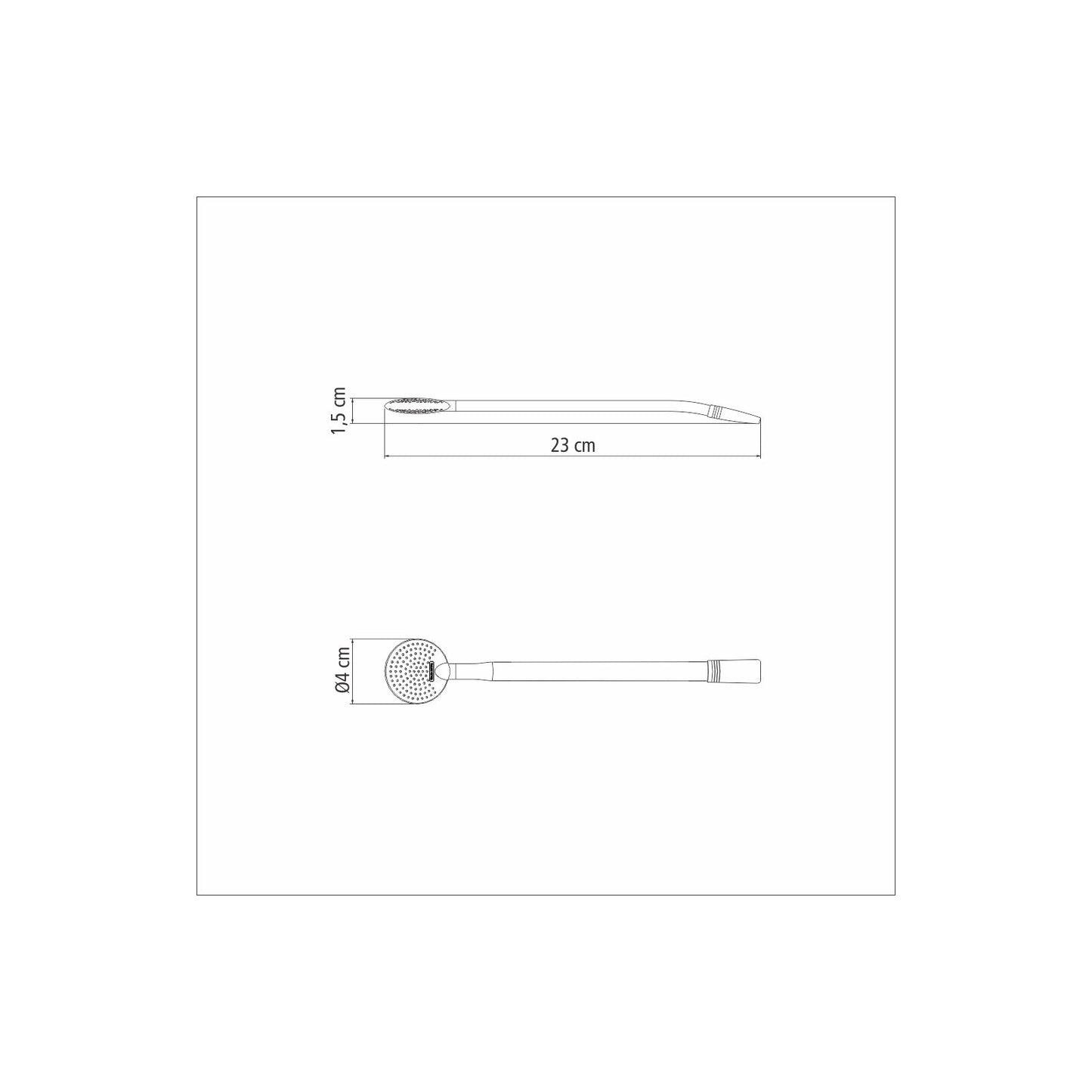 Tramontina Ilex 23 cm Mate Straw in Stainless Steel