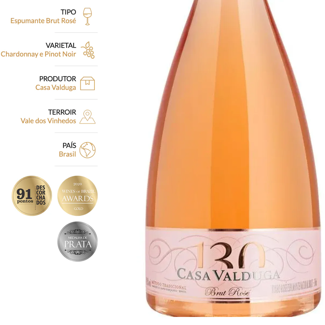 Casa Valduga 130 Brut Rosé 12% 750ml