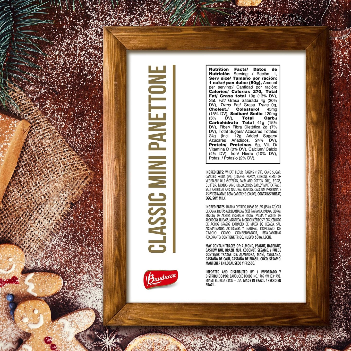 Bauducco Mini Fruit Panettone Original 80g