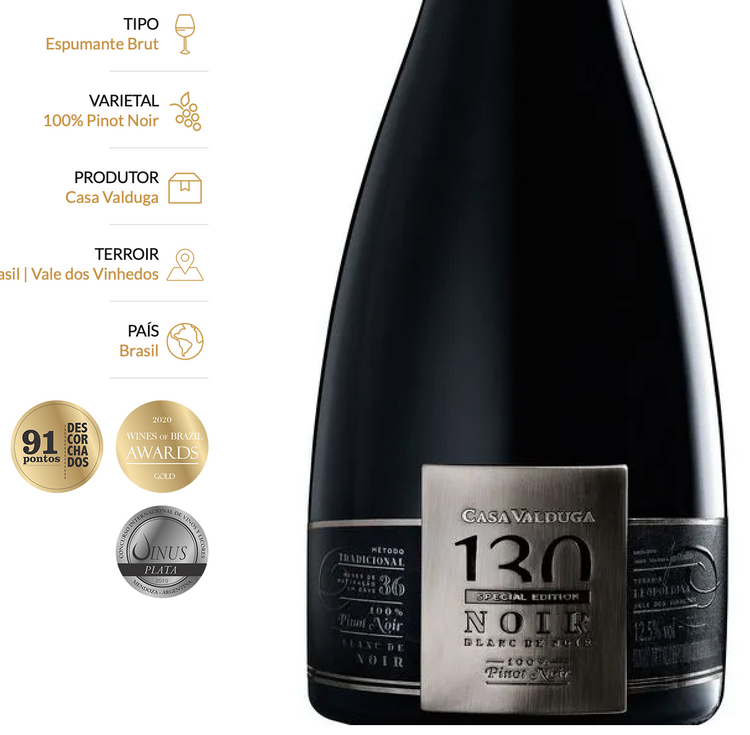 Casa Valduga 130 Brut Blanc de Noir Sparkling Wine 750ml 12.5% vol.