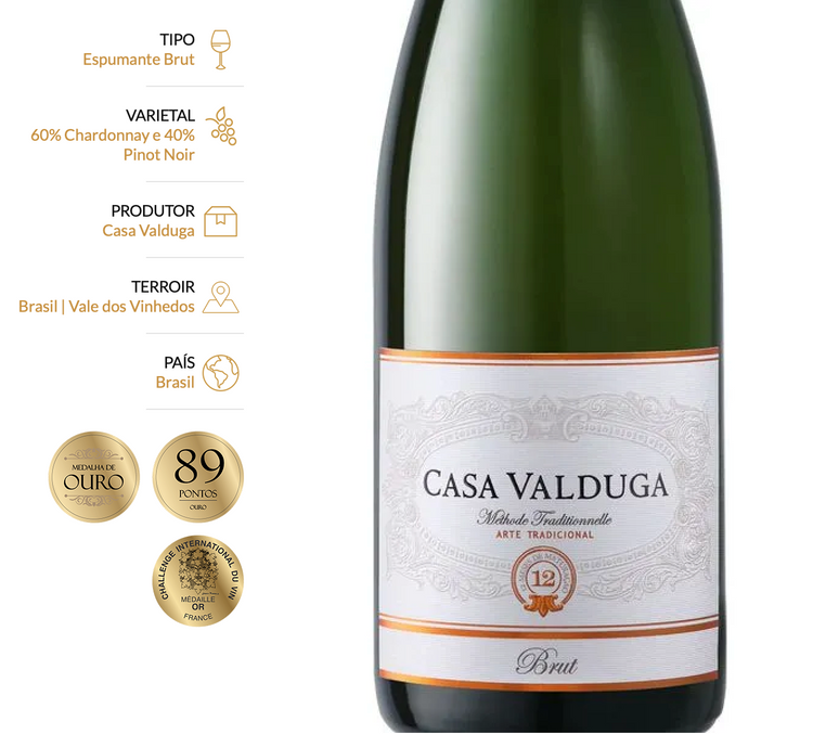 Casa Valduga Arte Brut Sparkling Wine 750ml 11.5%