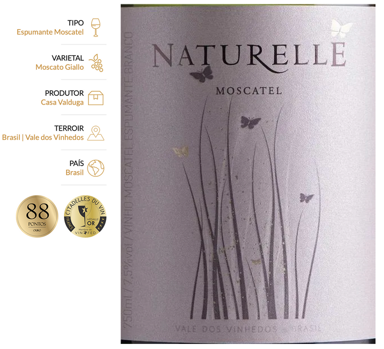 Casa Valduga Naturelle Moscato Sparkling Wine 750ml 7.5%