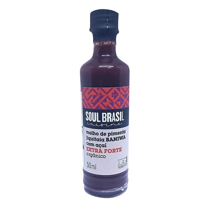 Soul Brasil Jiquitaia (Baniwa) Chilli and Açai EXTRA Hot Sauce 50ml - USDA Organic