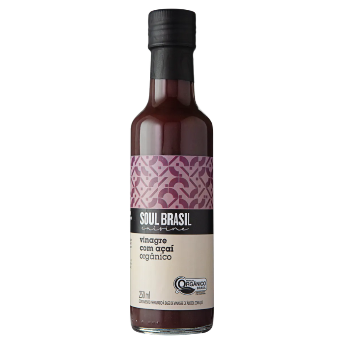 Soul Brasil Açai Berry Vinegar Condiment 250ml - USDA Organic