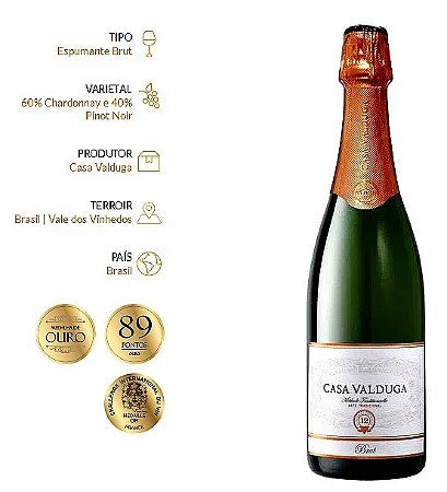Mini Casa Valduga Arte Brut Sparkling Wine 375ml 11.5%