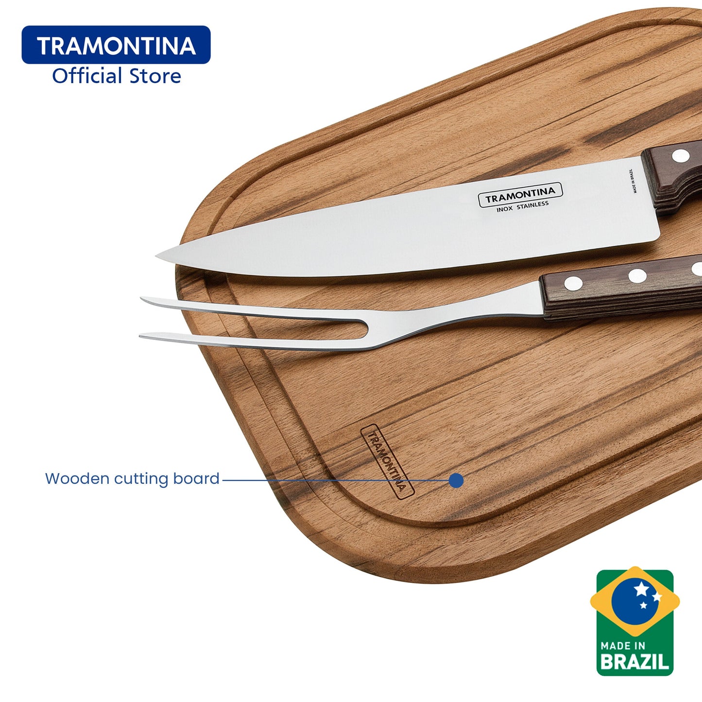 Tramontina Barbecue Set 3pcs (Polywood)