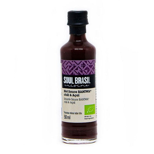 Soul Brasil Jiquitaia (Baniwa) Molho Picante de Pimenta e Açaí 50ml - USDA Organic