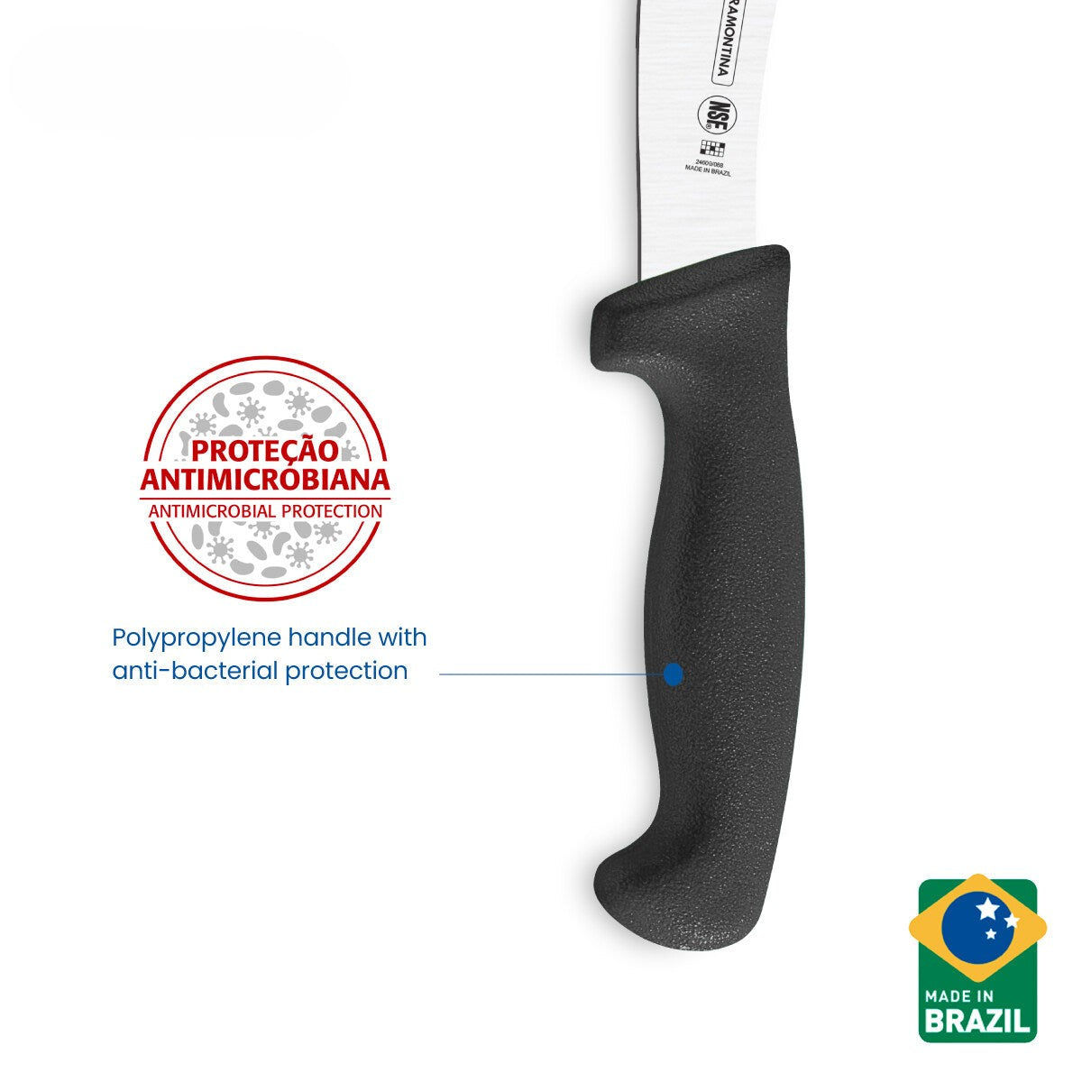Tramontina Skinning Knife with Antibacterial Protection Handle 6" (Professional Master)