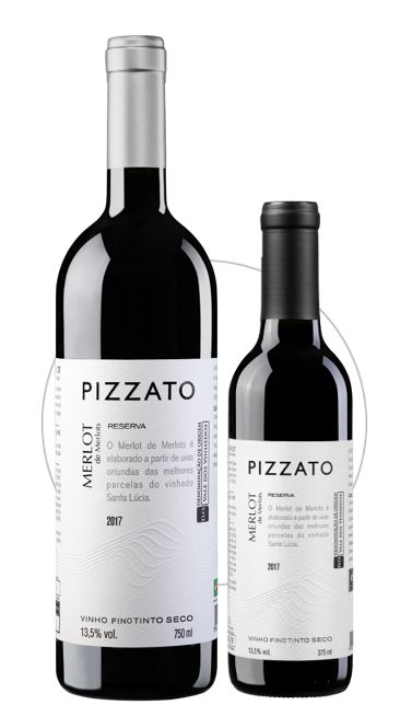 Pizzato Merlot Reserva Vinho Tinto 13,8% 375ml