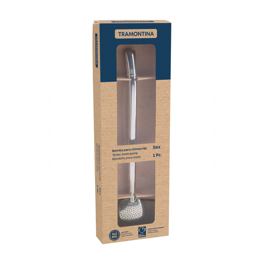 Tramontina Ilex 23 cm Mate Straw in Stainless Steel