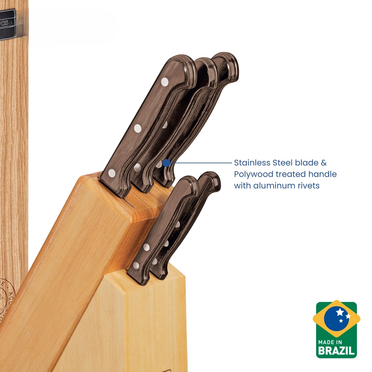 Tramontina Polywood Knife Set 6pcs (Churrasco)