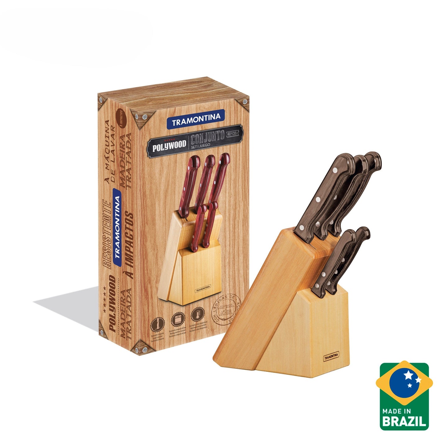 Tramontina Polywood Knife Set 6pcs (Churrasco)