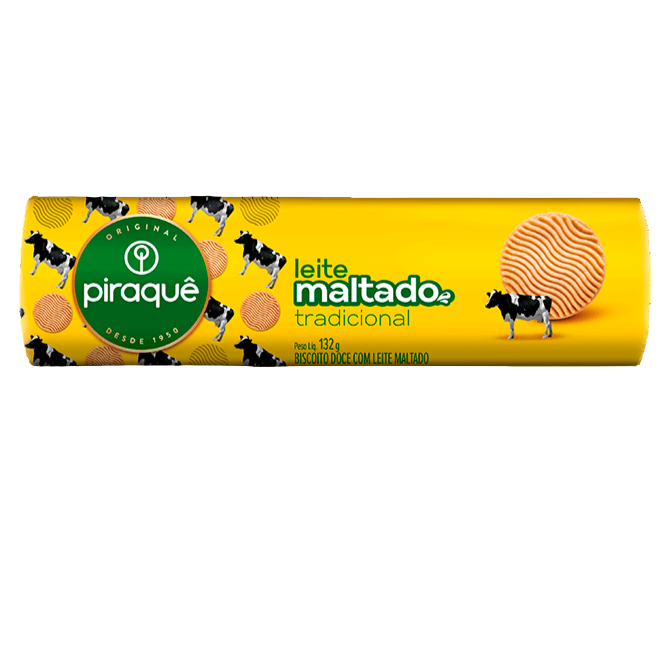 Piraquê Malted Milk Cookies "Leite Maltado" 132g