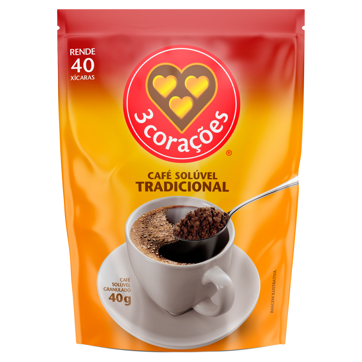 3 Corações Traditional Instant Coffee 40g