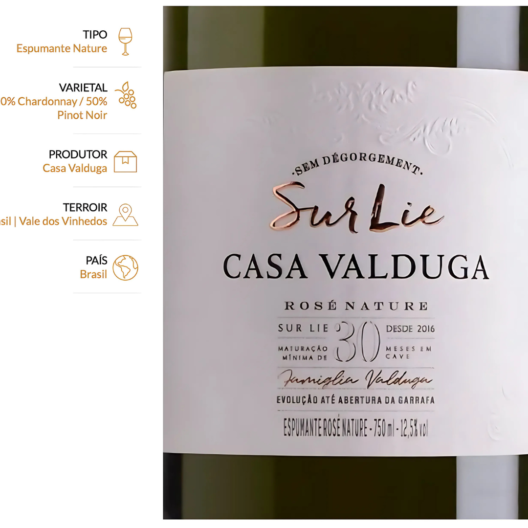 Casa Valduga Sur Lie Sparkling Wine 750ml 12.5% vol.