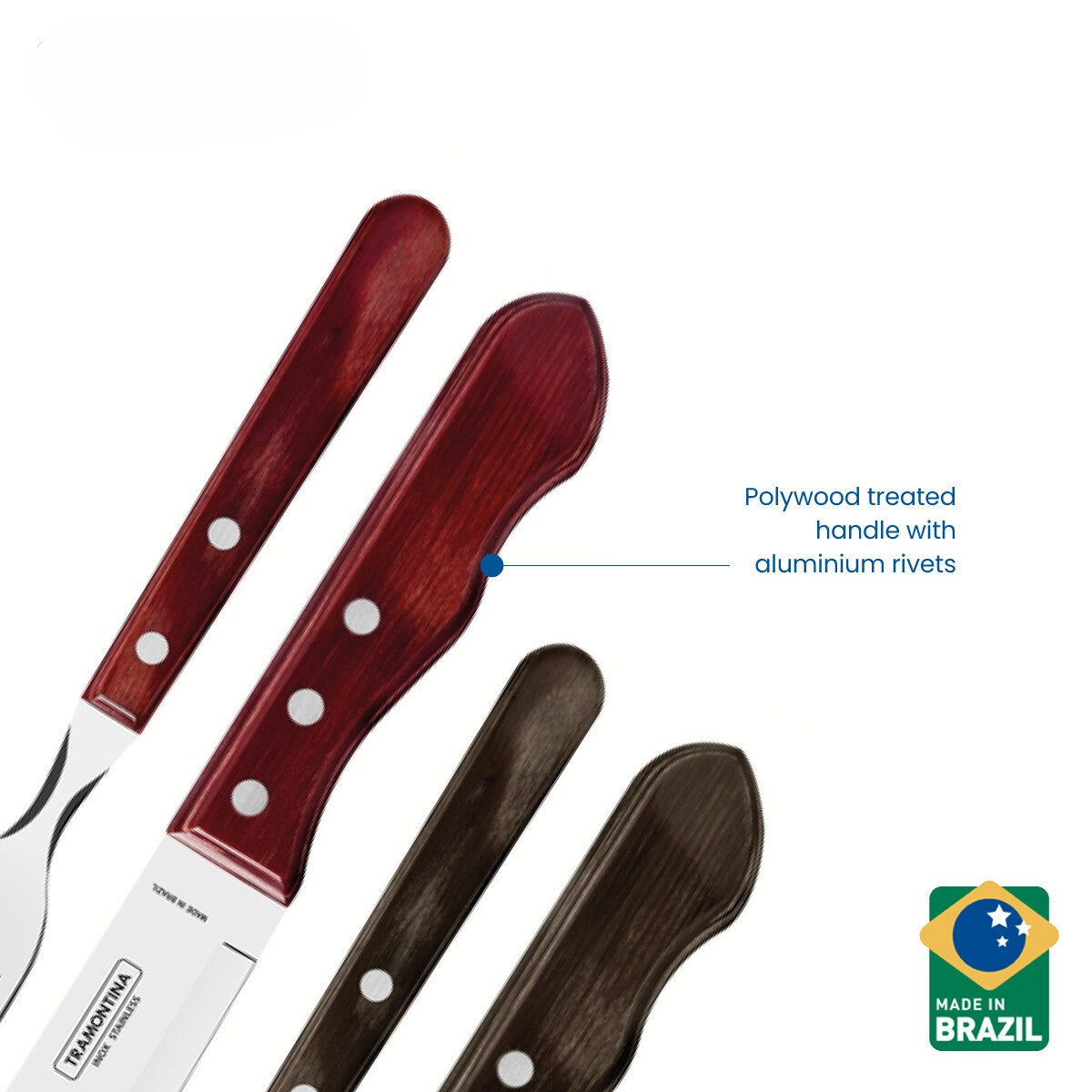 Tramontina Stainless Steel Barbecue Set 4pcs (Polywood)