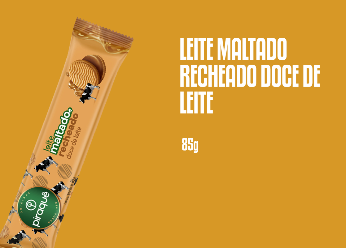 Piraquê Dulce de Leche (Caramel) Filled Cookies 85g