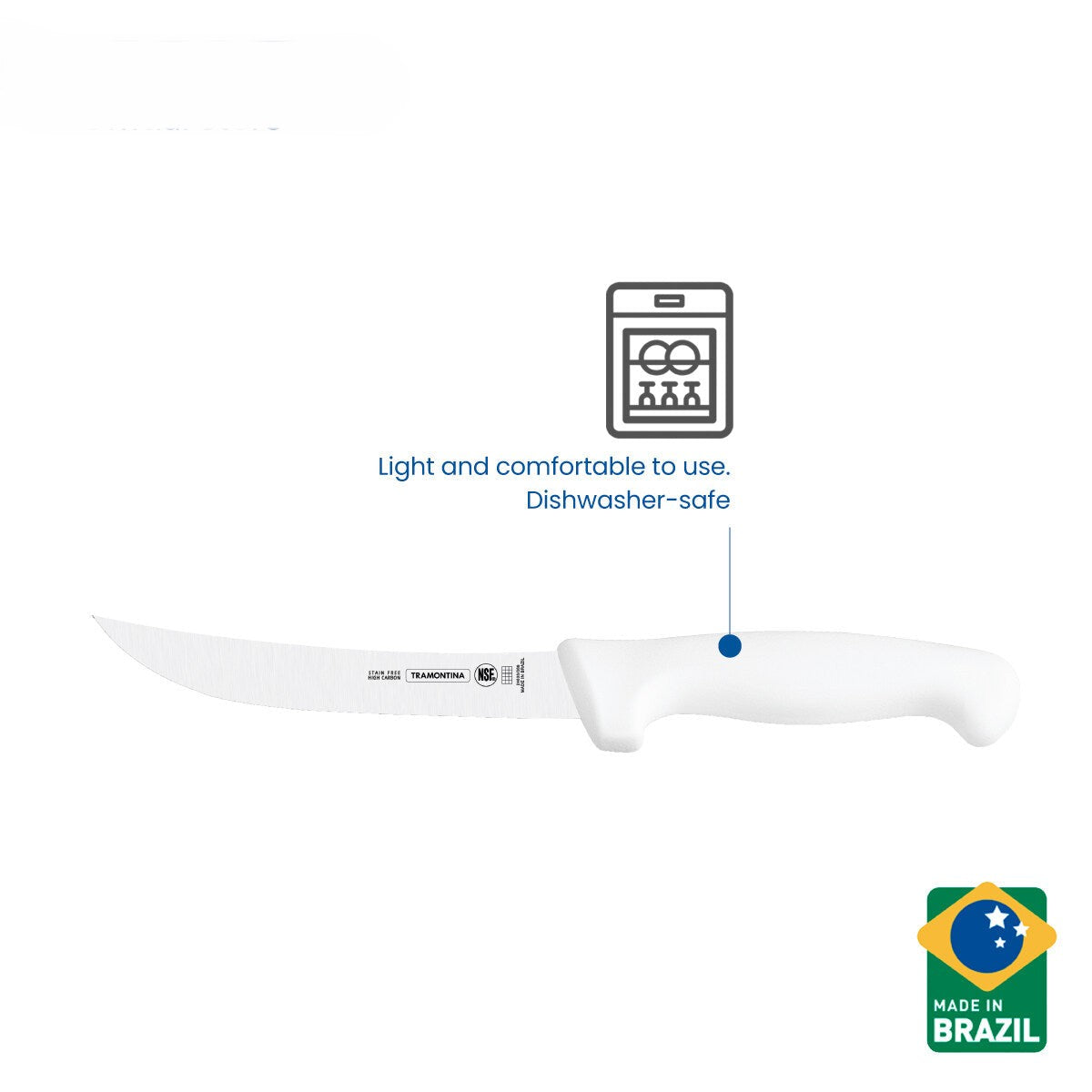 Tramontina Boning Knife with Antibacterial Protection Handle 6" (Professional Master) 3 Colors