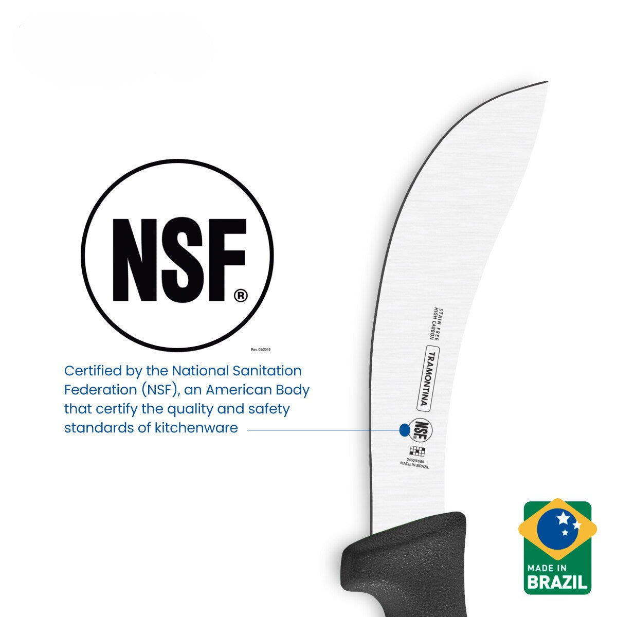 Tramontina Skinning Knife with Antibacterial Protection Handle 6" (Professional Master)