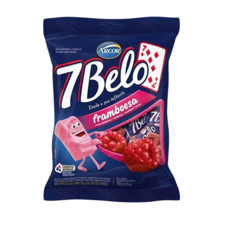 Arcor 7 Belo Raspberry Candy Chews 600g