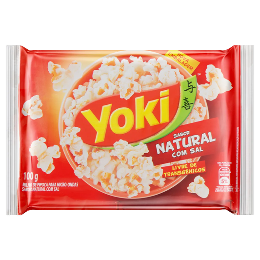 Yoki Microwave Popcorn Natural Flavor with Salt 100g