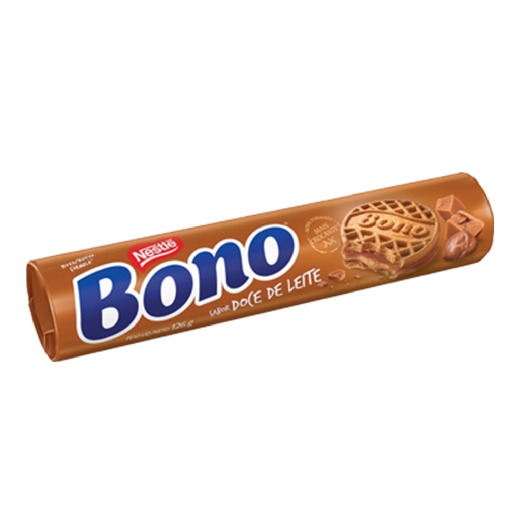 Biscoitos Recheados com Caramelo Nestlé Bono 126g